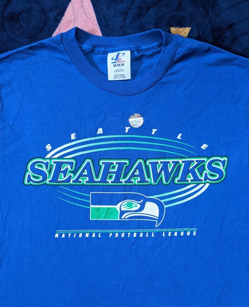 Seattle Seahawk NFL Logo Deadstock Sweatshirt T-shirt - Vintage Style Perfect Gift for NFL Fans - Image 2