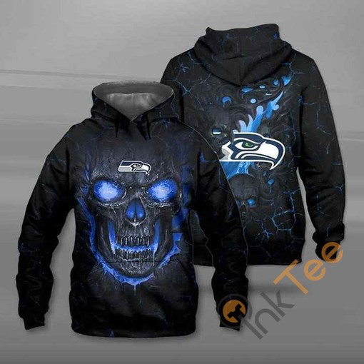Seattle Seahawks Lava Skull 3D All-Over Print Hoodie for Men and Women