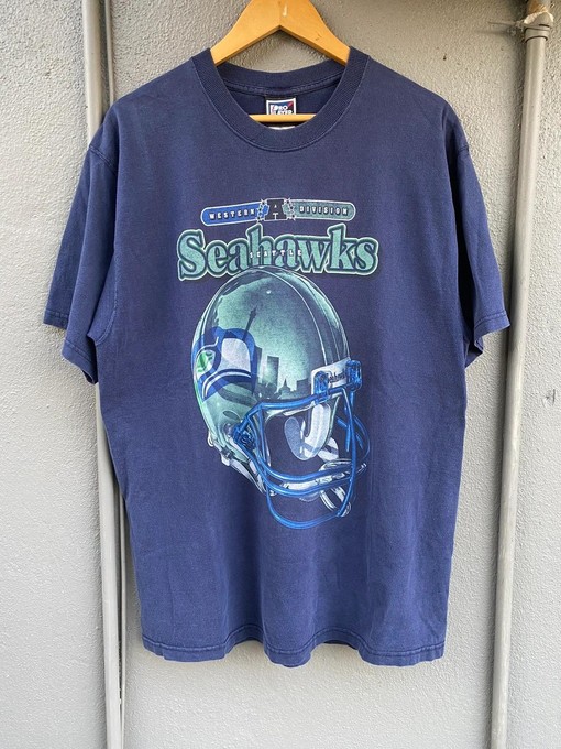 Seattle Seahawks NFL Head Gear Helmet Pro Player Sweatshirt T-shirt - Vintage Style Retro NFL Shirts