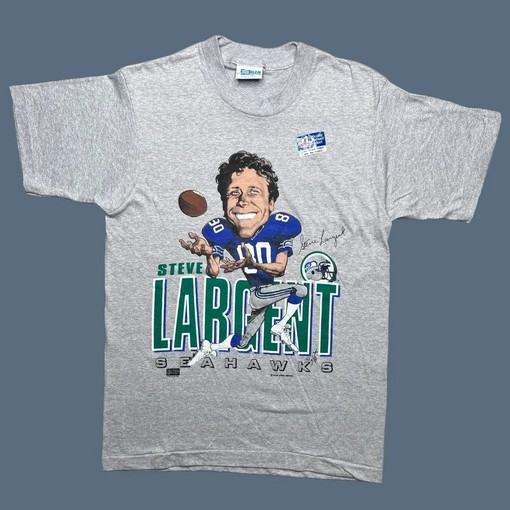 Seattle Seahawks Steve Largen 1980s NFL Vintage Style Hoodie Sweatshirt Shirt - Ideal Gift for Football Fans