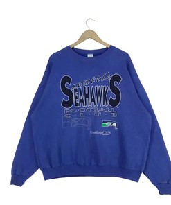 Seattle Seahawks Sweatshirt: Vintage 90S Crewneck, T-Shirt, Pullover Hoodie Full Color, Full Size Gift For NFL Fans
