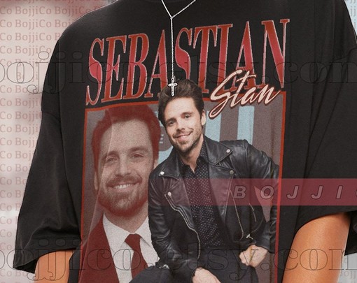 Sebastian Stan Tribute Shirt, Sebastian Stan Homage Retro 90's Tee, Fans Gift, Sebastian Stan Funny Shirt - Image 2