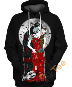 Sensual Lips of a Vampire on All Over Print 3D Hoodie with Mesmerizing Design