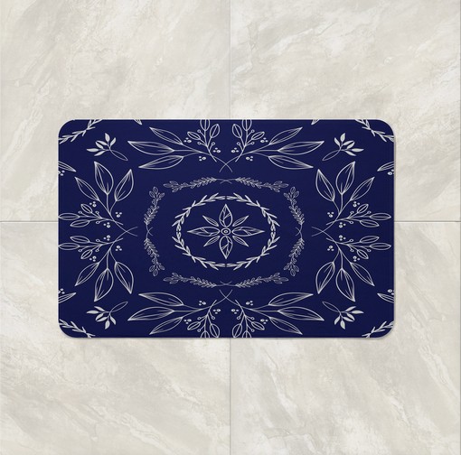 Serene Blue Floral Shower Curtain for Your Farmhouse Bathroom- SHOWER33 - Image 3