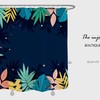 Serene Blue Flowers Shower Curtain with Waterproof Washable Material for Your Bathroom