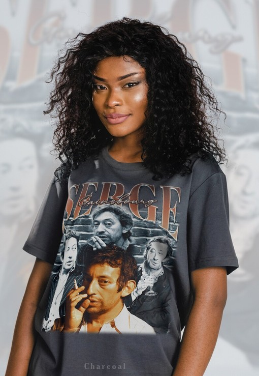 Serge Gainsbourg Homage Shirt, Serge Gainsbourg Vintage Shirt, Serge Gainsbourg Fan Tees, Jane Birkin
