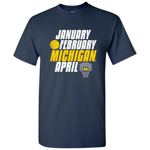 Shadow Stretch Block Michigan Wolverines Crewneck Shirt for Sports Wins
