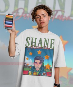 Shane T-shirt - Vintage STARDW VALLY Tee Featuring Food Spirit, Shane Character & Farming Harvst Moon RPG