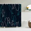 Shark Underwater Unique Shower Curtain | Navy Blue Sea Fish Bathroom Decor