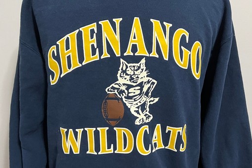 Shenango Wildcats Pennsylvania Highschool Sports 80s Vintage Russell Athletic Sweatshirt, College Shirts - Image 2