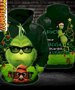 Shine Bright with Grinch Sarcasm Christmas Custom All Over Print 3D Hoodie