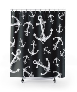 Shipwrecked Pirate Anchor Restroom Shower Curtain - Add a Touch of Adventure