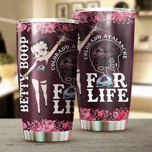 Show Some Love for Avalanche with This Betty Boop NHL Tumbler with NHL Tumbler 20 oz - Image 2