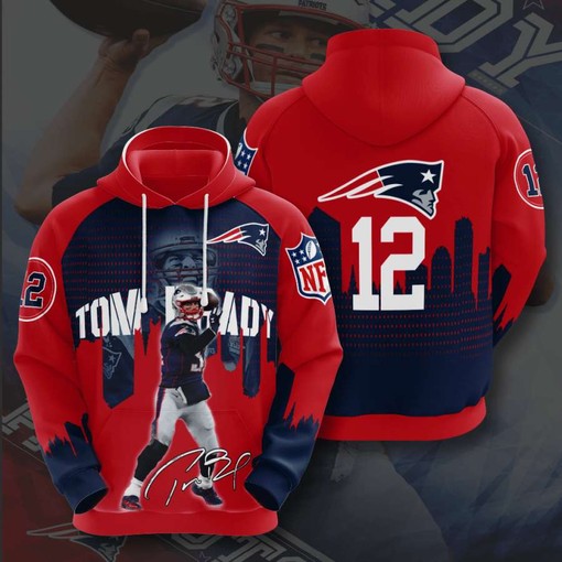 Show Your Fan Support with Custom Sport All Over Print Hoodie 3D for New England Patriots Fans with Bold Details