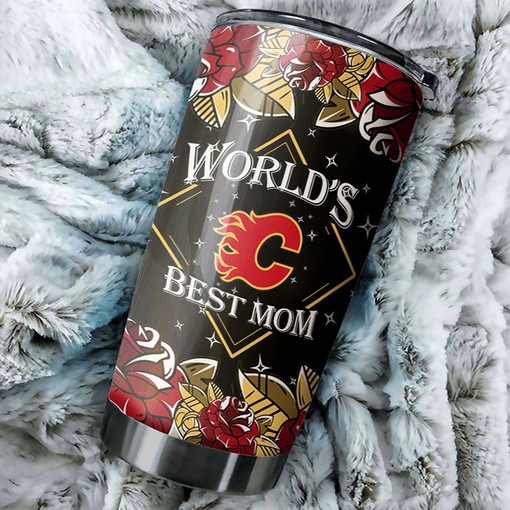 Show Your Flames Support with This World's Best Mom NHL Tumbler with Custom Tumblers