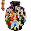 Show Your Love for Anime with This Custom All Stars All Over Print Hoodie - Featuring 3D Graphic Design