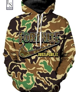 Show Your Love for Gaming with Fortnike Just Play It Custom All Over Print 3D Hoodie