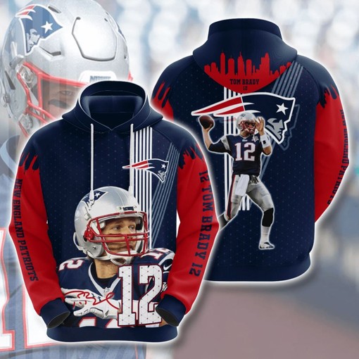 Show Your Love for New England Patriots with Custom Sport All Over Print Hoodie 3D Featuring Bold Colors