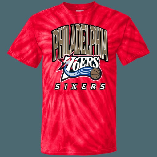 Show Your Love for the Philadelphia 76ers with Our NBA Tie Dye T-Shirt, Sweatshirt, and Hoodie - Perfect for NBA Fans - Image 2