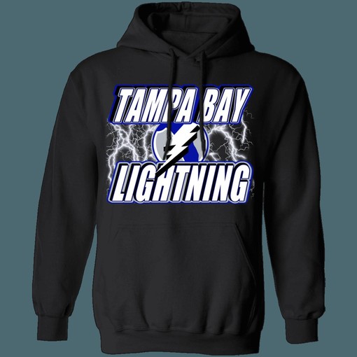 Show Your NHL Credits with Tampa Bay Lightning Lightning Strike Retro NHL Hoodie Sweatshirt Sport Shirt - Image 2