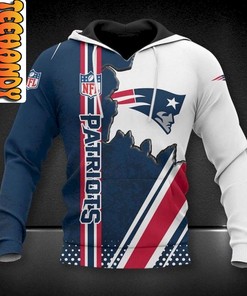 Show Your Patriotism with New England Patriots 3D Football NFL Hoodie