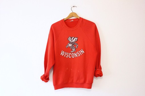 Show Your Support for University of Wisconsin with Vintage Style Sweatshirt Bundle, NCAA Fan Gift with ncaa shirts women