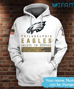 Show Your Support with Salute To Service Philadelphia Eagles Custom Name 3D Hoodies