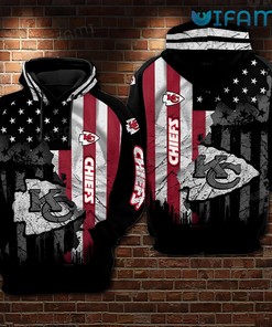 Show Your Team Spirit with a Kansas City Chiefs Hoodie 3D Red USA Flag Logo for Fans