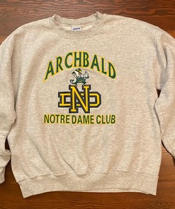 Show off Archbald Notre Dame Big Image with Vintage Style American Football Apparel