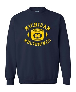 Show off your team spirit with the Michigan Wolverines Football Horizon University Crewneck Shirt
