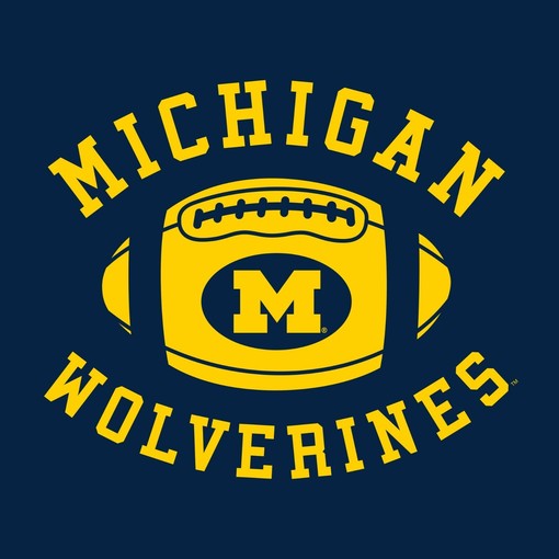 Show off your team spirit with the Michigan Wolverines Football Horizon University Crewneck Shirt - Image 2
