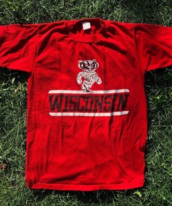 Show your Wisconsin Badgers support with Vintage 90s University of Wisconsin Badgers T-Shirt, Sweatshirt, Shirt