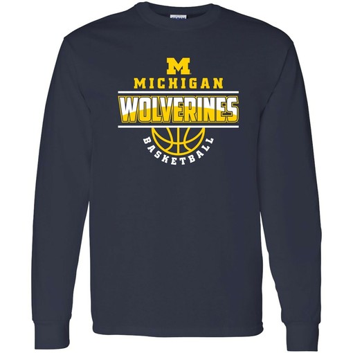 Show your support with this Officially Licensed Michigan Wolverines Dynasty Logo Premium Crewneck Shirt