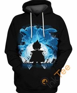 Silhouette of Vegeta Hoodie with 3D Print for a Stunning Look