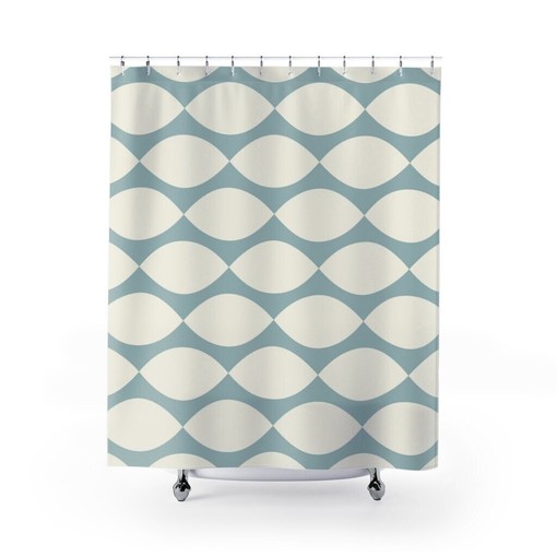 Simply Elegant Contemporary Shower Curtain for College Dorm and Bathroom