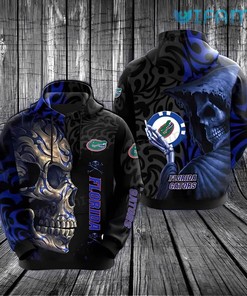 Skeleton Holding Logo Florida Gators Hoodie - 3D All Over Print Custom Design