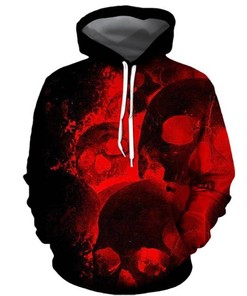 Skull Design Halloween All-Over Print 3D Zipper Hoodie