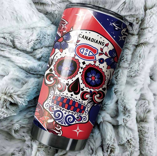 Skull Design Montreal Canadians NHL Tumbler for NHL Fans - Image 2