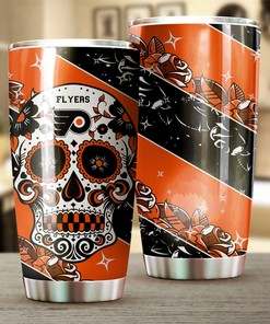 Skull Design Tumbler for NHL Fans Philadelphia Flyers NHL