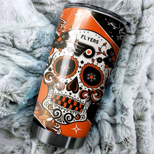 Skull Design Tumbler for NHL Fans Philadelphia Flyers NHL - Image 2