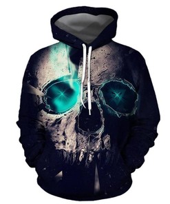 Skull and Rose Design Halloween All-Over Print 3D Zipper Hoodie