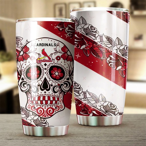 Skull-Tastic St. Louis Cardinals MLB Tumbler for Die-Hard Fans with Iconic MLB Logo
