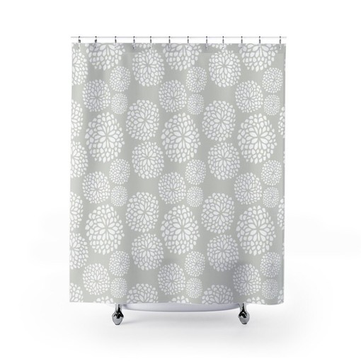 Sleek Contemporary Shower Curtain for Modern Bathroom Decor