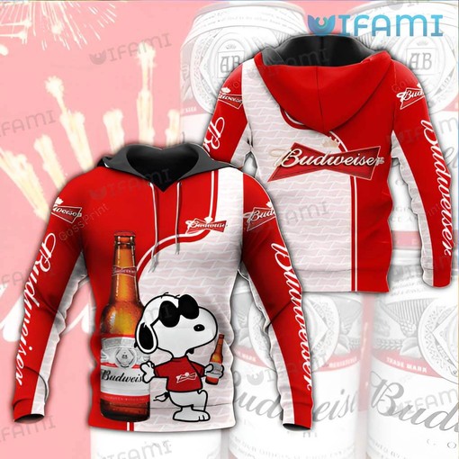 Snoopy Budweiser All Over Print Hoodie for Men - Gift for Beer Lovers