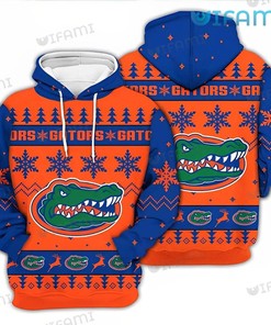 Snowflake Pine Tree Reindeer Logo Florida Gators Hoodie - 3D All Over Print Custom Design