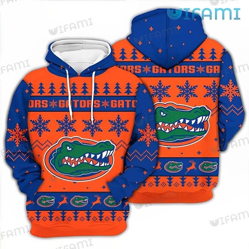 Snowflake Pine Tree Reindeer Logo Florida Gators Hoodie - 3D All Over Print Custom Design