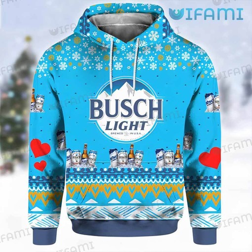 Snowflakes Heart All Over Print 3D Hoodie - Gift for Beer Lovers