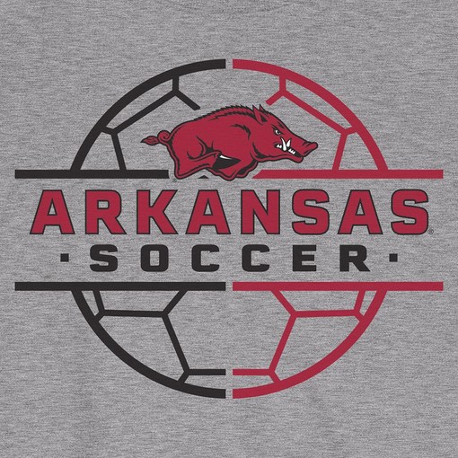 Soccer Ball Grid Unisex Fleece Crew Sweatshirt for Arkansas Razorbacks Fans - Image 2