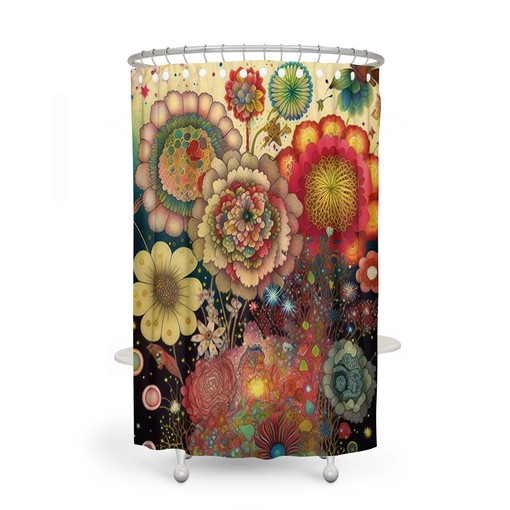 Sophisticated Arlo Floral Shower Curtain Set - Classy Bath Set with Matching Towels and Mat for Lavish Bathroom Decor - Image 2