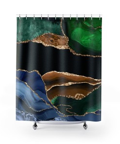 Sophisticated Contemporary Shower Curtain for College Dorm and Bathroom